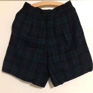Vintage 90s Giorgio Sant’Angelo Pleated Plaid Shorts